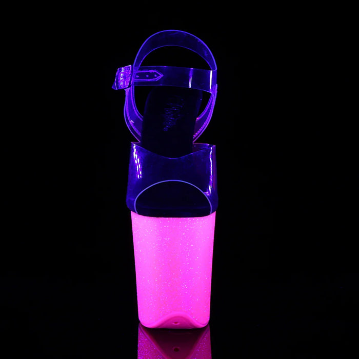 Tacones Pleaser FLAMINGO-808UVG Transparente Neon H.