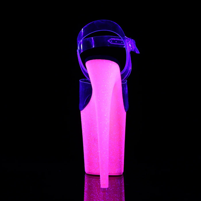 Tacones Pleaser FLAMINGO-808UVG Transparente Neon H.