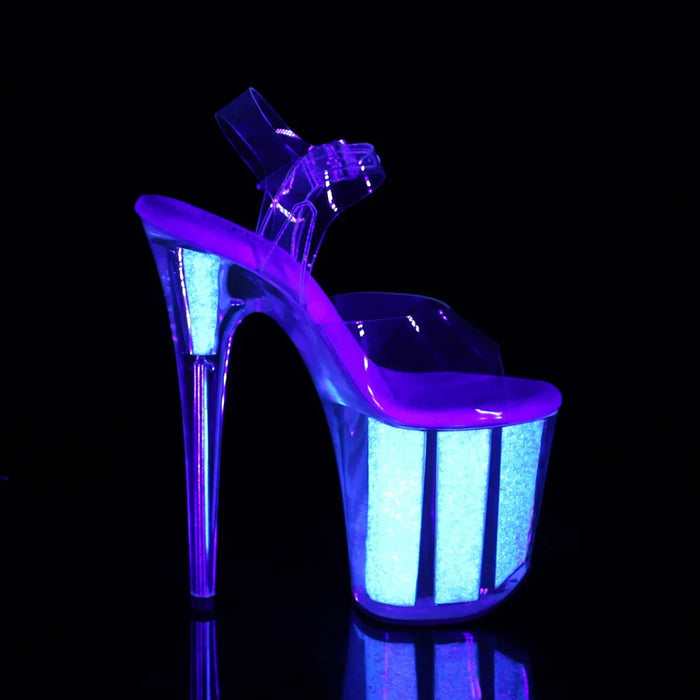 Tacones Pleaser FLAMINGO-808UVG Transparente Neon Opal