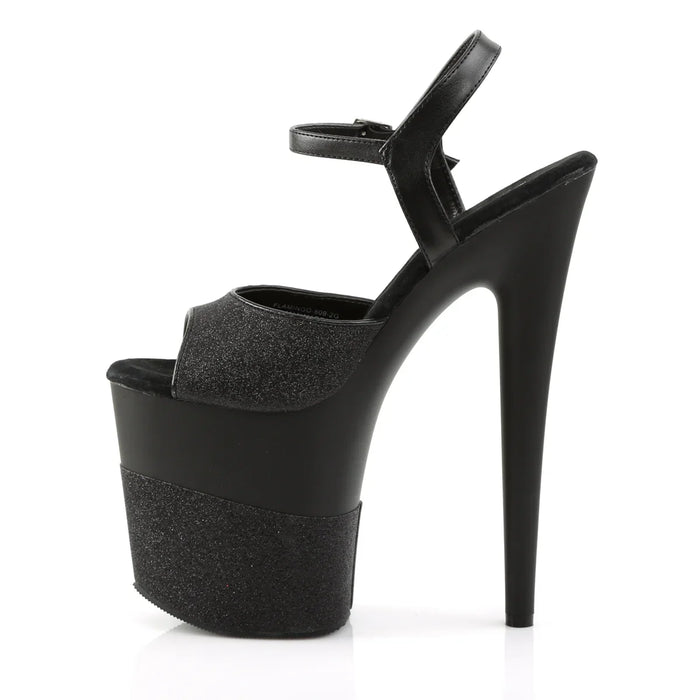 Tacones Pleaser FLAMINGO-809-2G Negro Purpurina