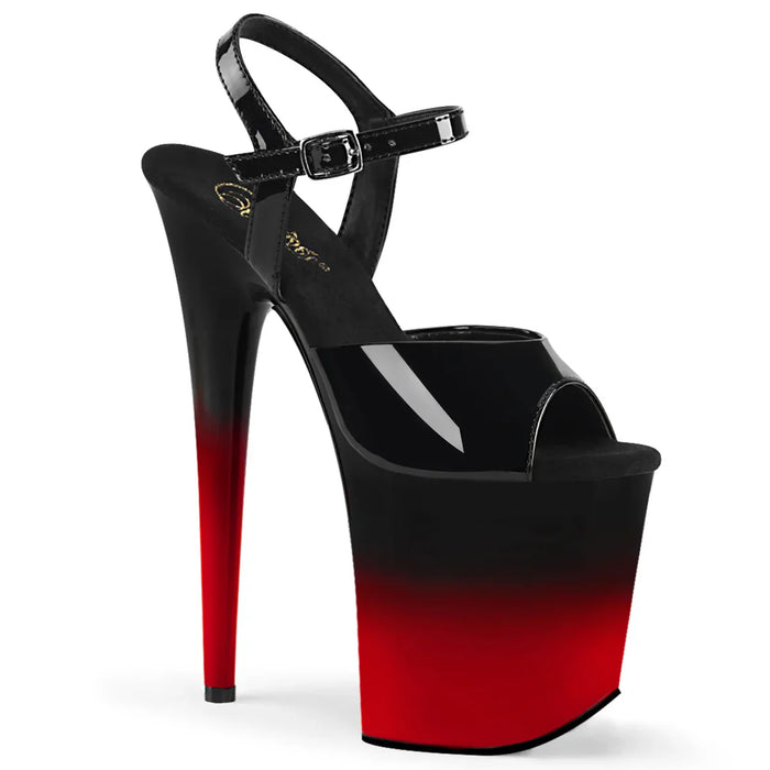 Tacones Pleaser FLAMINGO-809BR-H Negro Charol Rojo