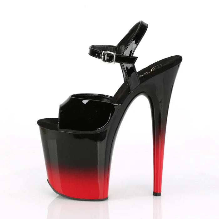 Tacones Pleaser FLAMINGO-809BR-H Negro Charol Rojo