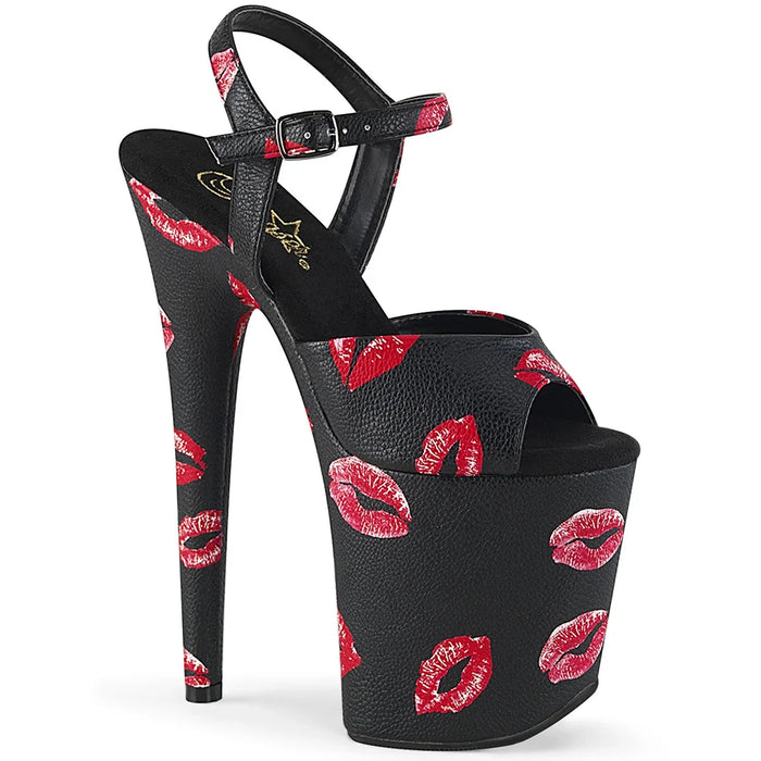 Tacones Pleaser FLAMINGO-809KISSES Negro Piel Sintética