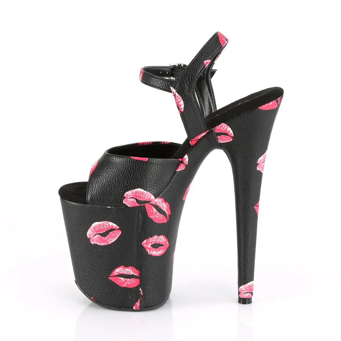 Tacones Pleaser FLAMINGO-809KISSES Negro Piel Sintética