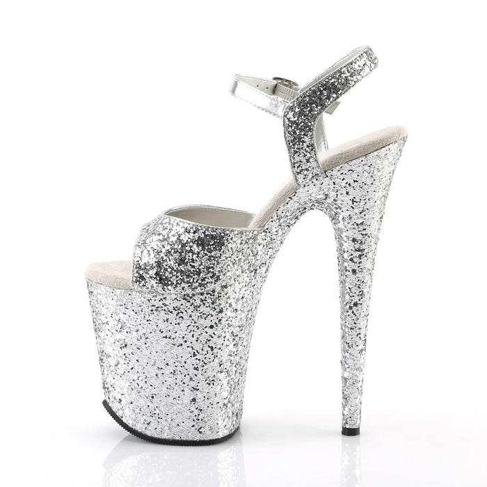 Tacones Pleaser FLAMINGO-810LG Plata Gltr