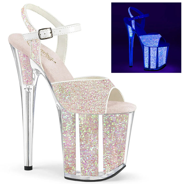 Tacones Pleaser FLAMINGO-810UVG Neon Opal Purpurina