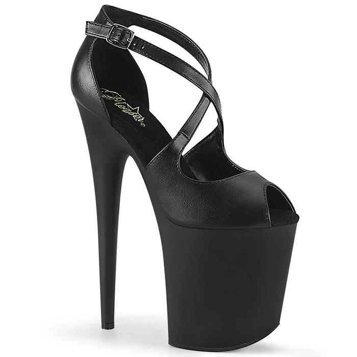 Tacones Pleaser FLAMINGO-821 Negro Piel Sintética