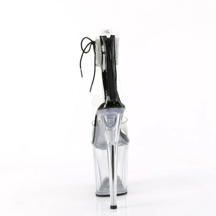 Tacones Pleaser FLAMINGO-824RS Transparente Negro