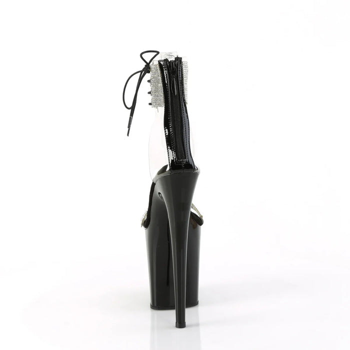 Tacones Pleaser FLAMINGO-827RS Transparente Negro