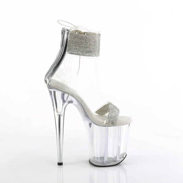 Tacones Pleaser FLAMINGO-827RS Transparente Plata