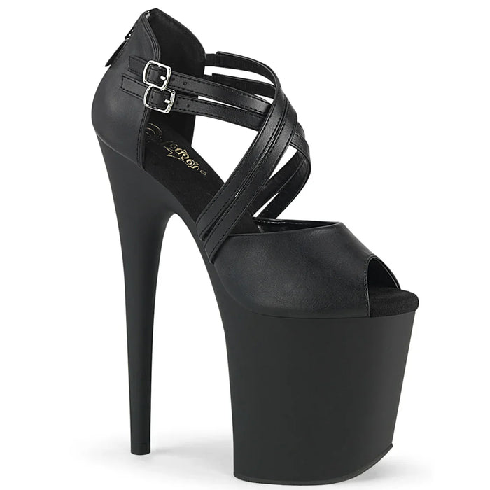 Tacones Pleaser FLAMINGO-865 Negro Piel Sintética