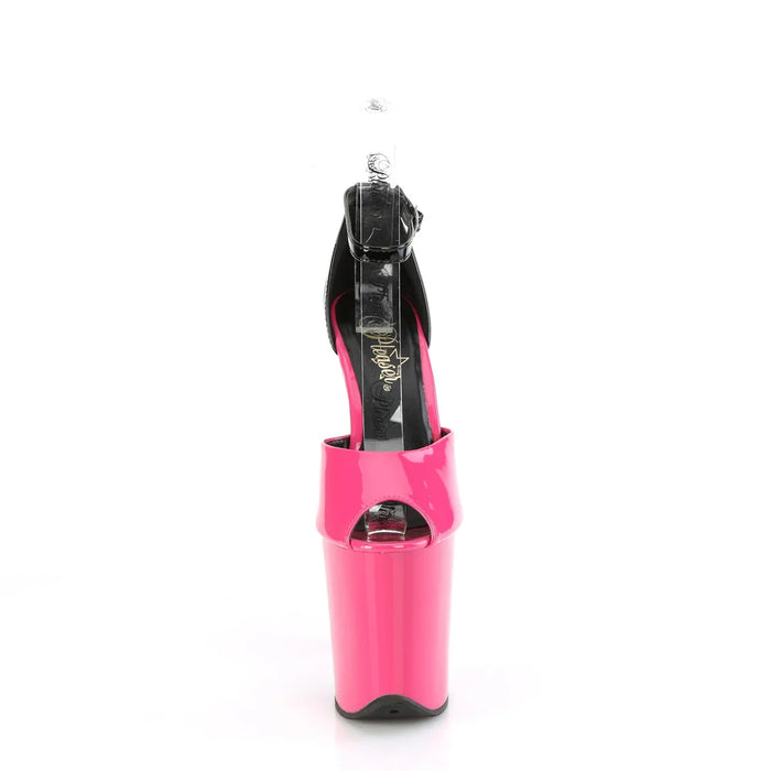 Tacones Pleaser FLAMINGO-868 Fuchsia Negro Charol