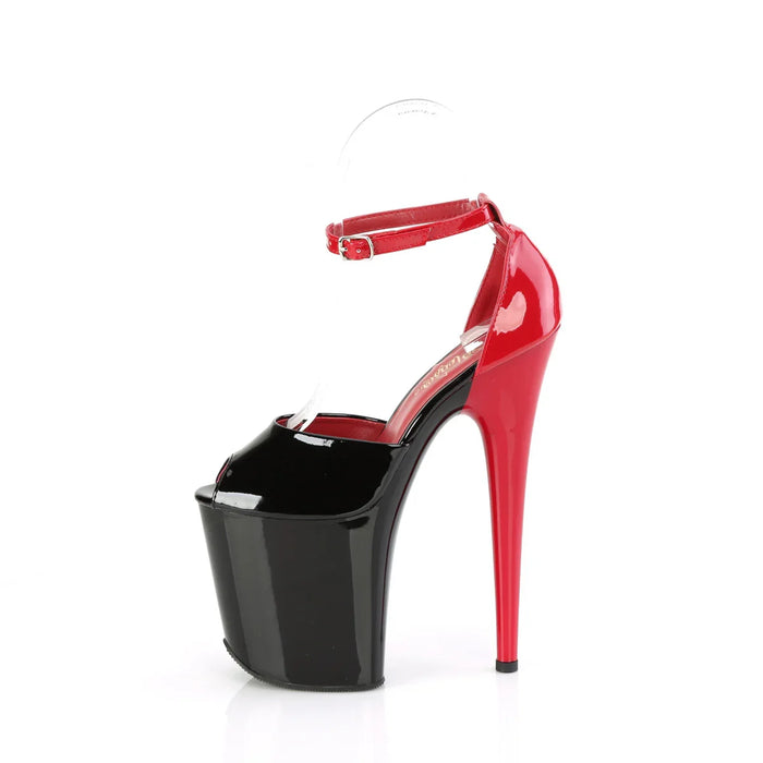 Tacones Pleaser FLAMINGO-868 Negro Rojo Charol