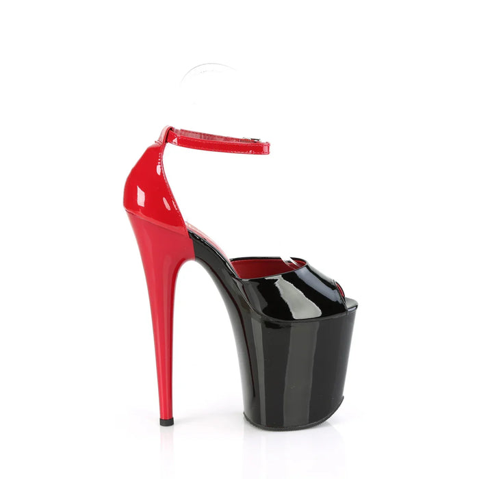 Tacones Pleaser FLAMINGO-868 Negro Rojo Charol