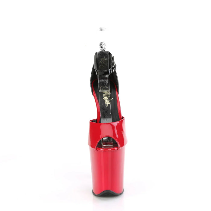 Tacones Pleaser FLAMINGO-868 Rojo Negro Charol