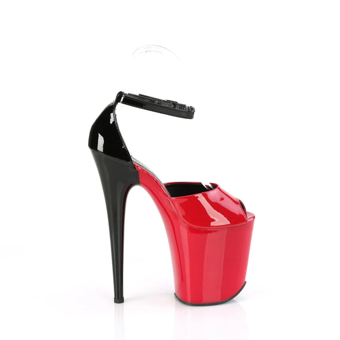 Tacones Pleaser FLAMINGO-868 Rojo Negro Charol