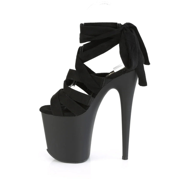 Tacones Pleaser FLAMINGO-876 Negro Faux Suede