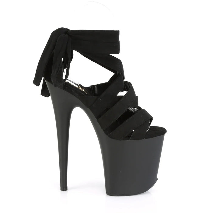 Tacones Pleaser FLAMINGO-876 Negro Faux Suede