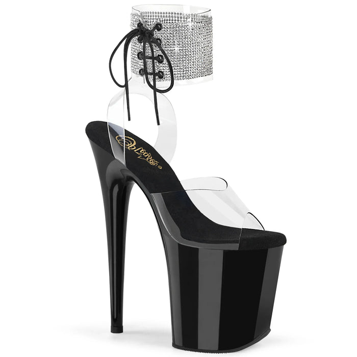 Tacones Pleaser FLAMINGO-891-2RS Transparente Negro