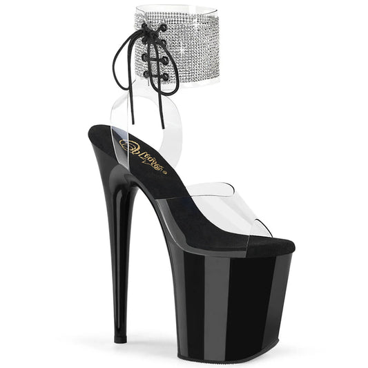 Tacones Pleaser FLAMINGO-891-2RS Transparente Negro