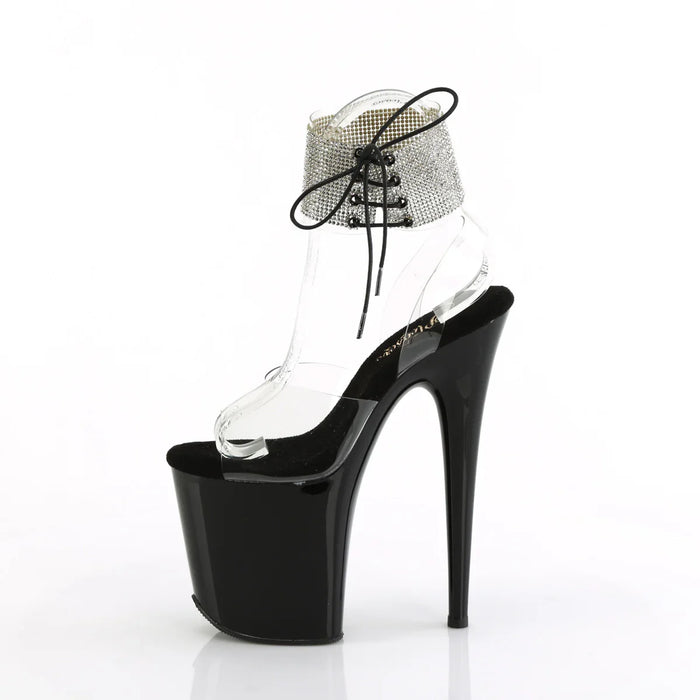 Tacones Pleaser FLAMINGO-891-2RS Transparente Negro