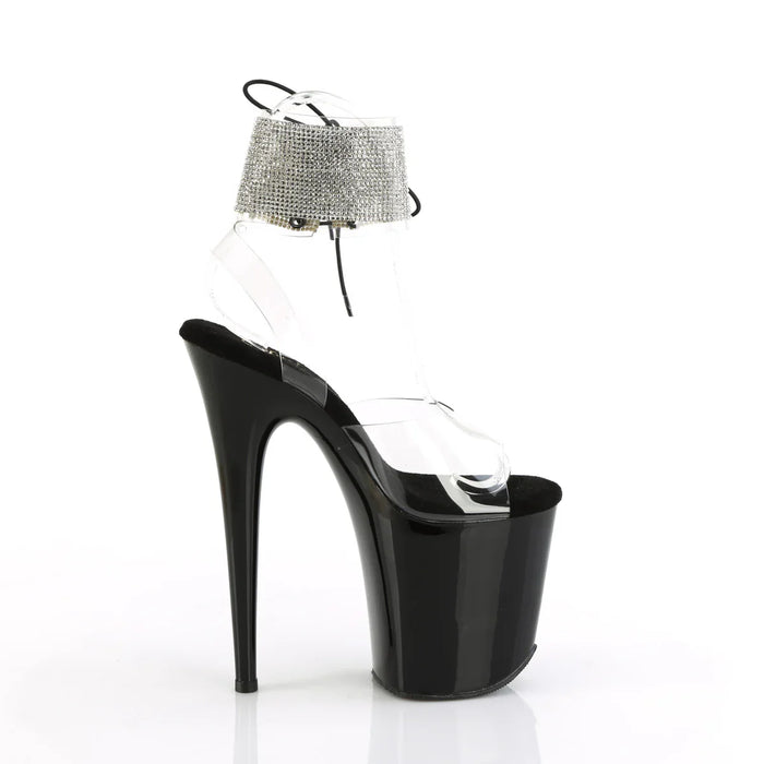 Tacones Pleaser FLAMINGO-891-2RS Transparente Negro